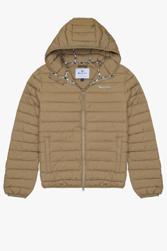 Piumino Aquascutum Active HOODED 100gsm Beige scuro – AA_ICON_JK006