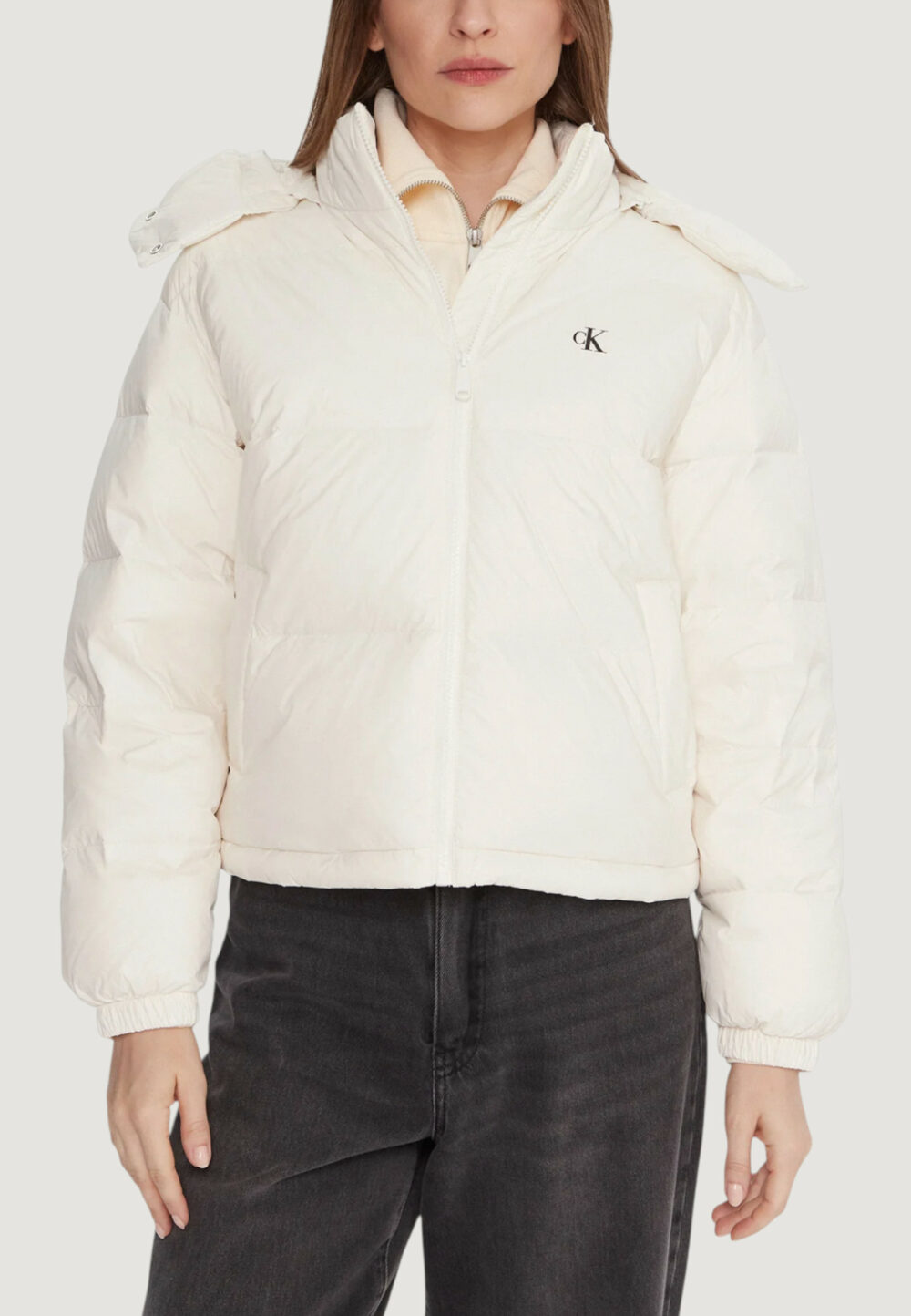 Piumino Calvin Klein Jeans ESSENTIAL MIDWEIGHT Panna - Foto 1