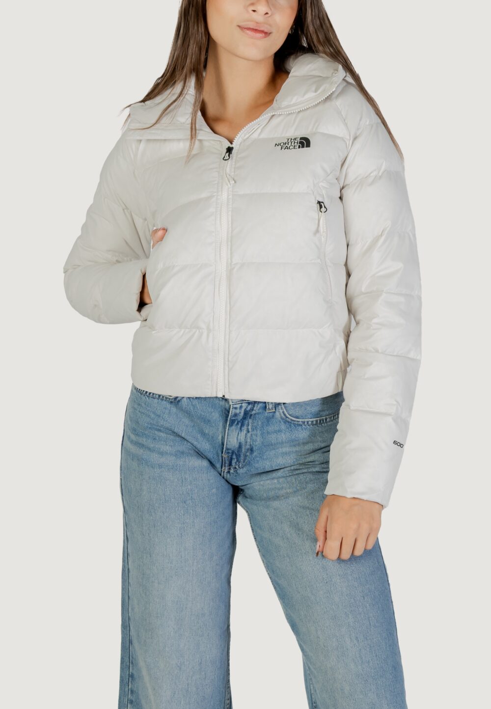 Piumino THE NORTH FACE W HYALITE DOWN HOODIE Panna - Foto 1