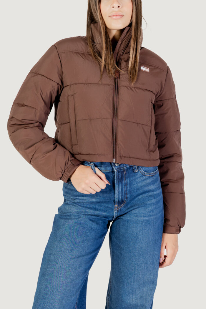 Piumino Tommy Hilfiger TJW FLAG BACK CROP E Marrone – DW0DW21620