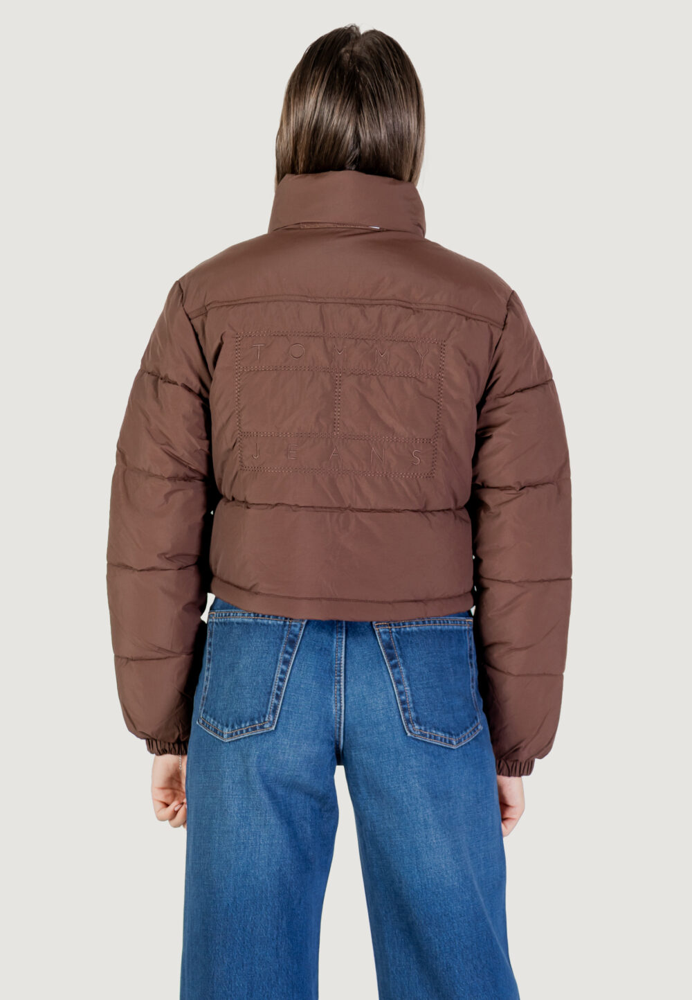 Piumino Tommy Hilfiger Jeans TJW FLAG BACK CROP E Marrone - Foto 2
