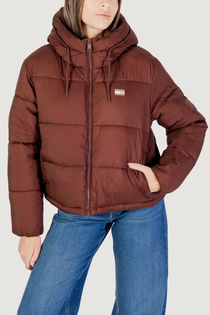 Piumino Tommy Hilfiger TJW HOODED PUFFER JA Marrone – DW0DW21625