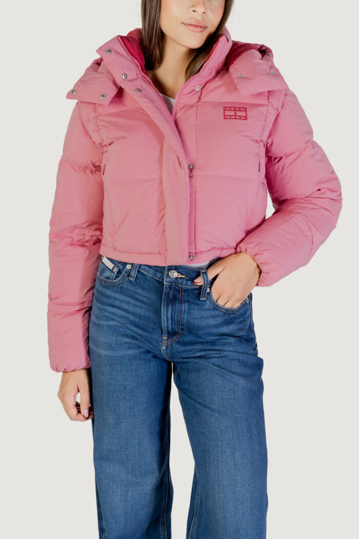 Piumino Tommy Hilfiger TJW ALASKA GRID CRP Rosa – DW0DW21624