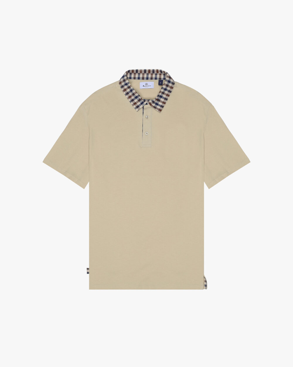Polo manica corta Aquascutum Active CLUB CHECK COLLAR POLO Beige - Foto 1