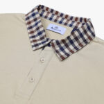 Polo manica corta Aquascutum Active CLUB CHECK COLLAR POLO Beige - Foto 3