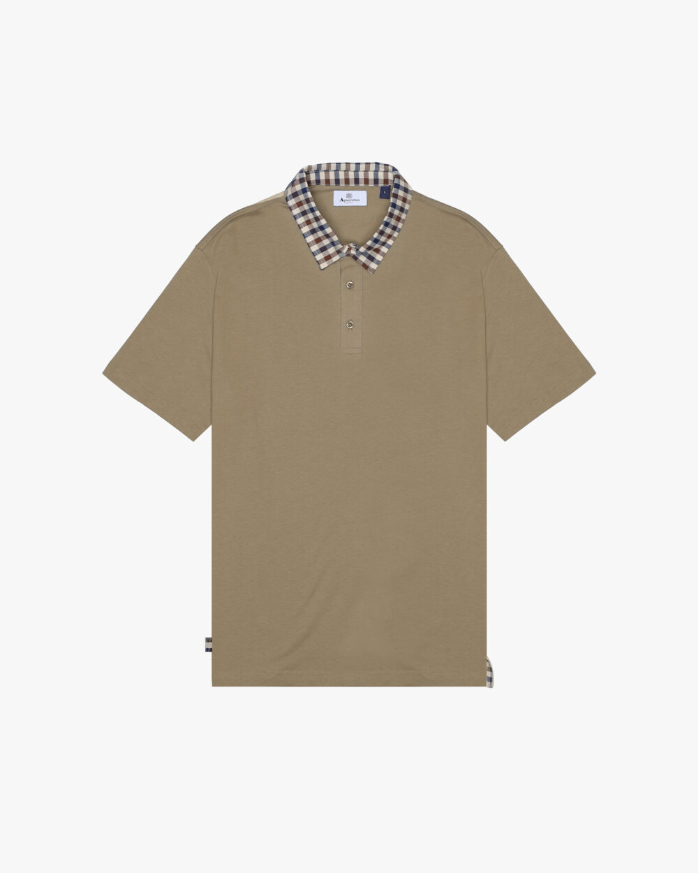 Polo manica corta Aquascutum Active CLUB CHECK COLLAR POLO Beige scuro - Foto 1