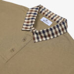 Polo manica corta Aquascutum Active CLUB CHECK COLLAR POLO Beige scuro - Foto 3