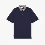 Polo manica corta Aquascutum Active CLUB CHECK COLLAR POLO Blu - Foto 1