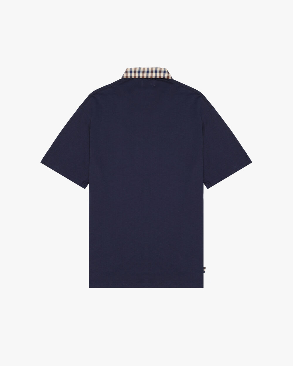 Polo manica corta Aquascutum Active CLUB CHECK COLLAR POLO Blu - Foto 2