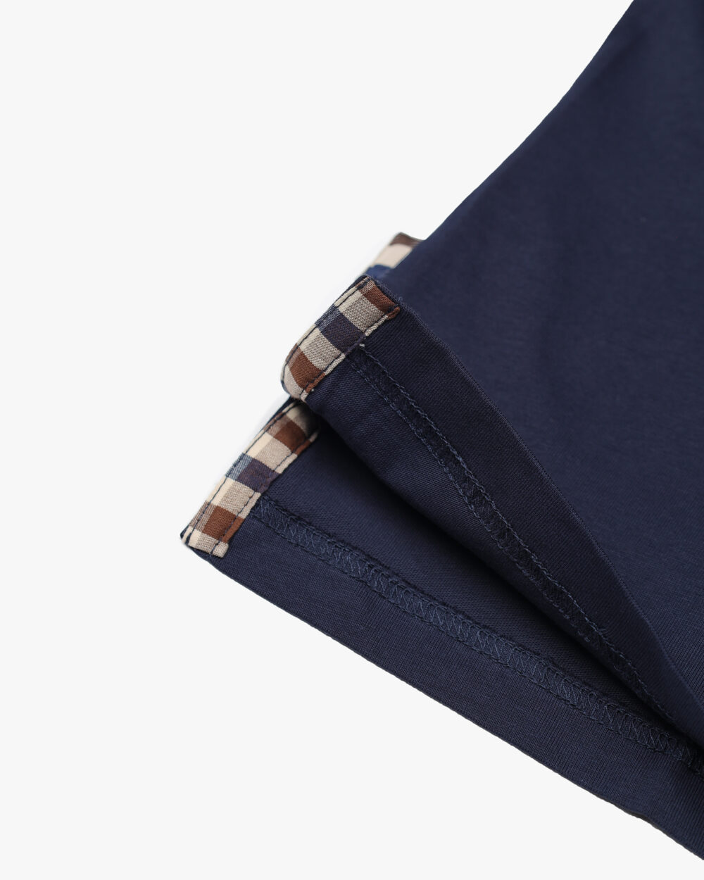 Polo manica corta Aquascutum Active CLUB CHECK COLLAR POLO Blu - Foto 4