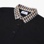 Polo manica corta Aquascutum Active CLUB CHECK COLLAR POLO Nero - Foto 3