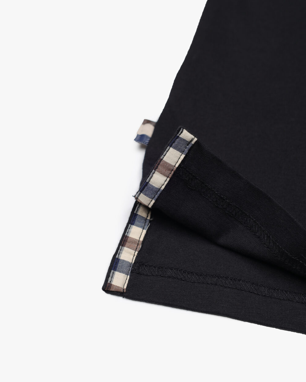 Polo manica corta Aquascutum Active CLUB CHECK COLLAR POLO Nero - Foto 4