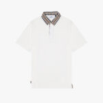 Polo manica corta Aquascutum Active CLUB CHECK COLLAR POLO Panna - Foto 1