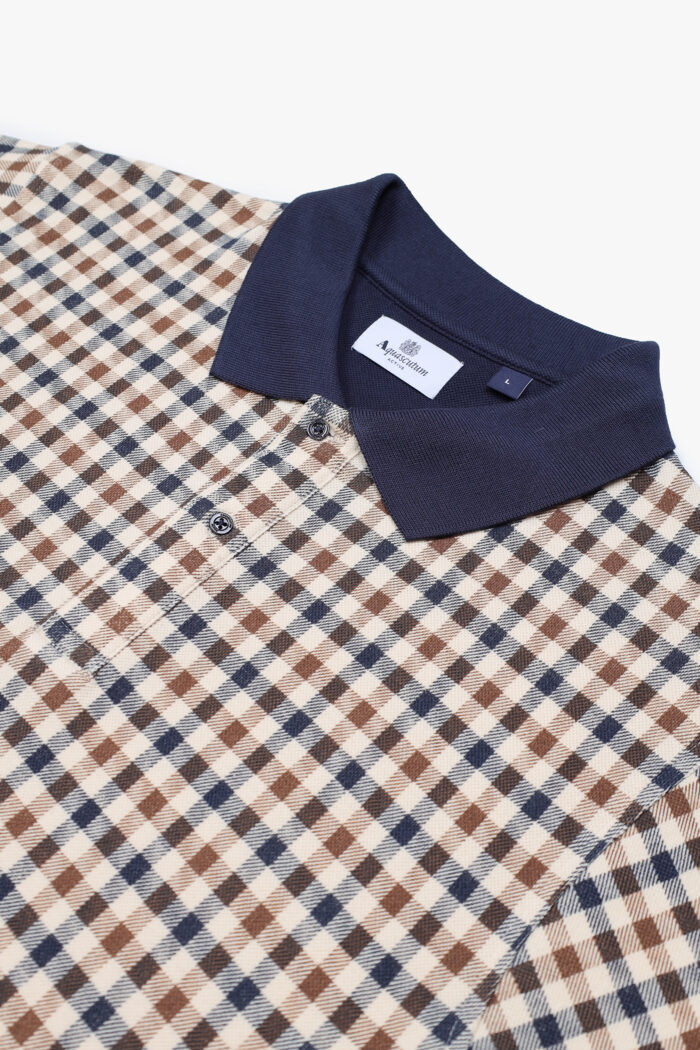 Polo manica lunga Aquascutum Active ICONIC POLO L/S Blu