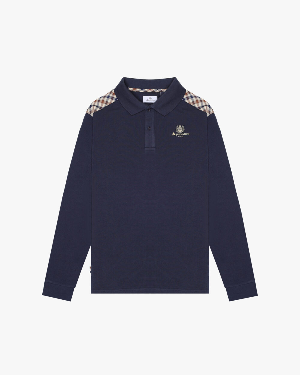 Polo manica lunga Aquascutum Active STRIPES PIQUET POLO L/S Blu - Foto 1