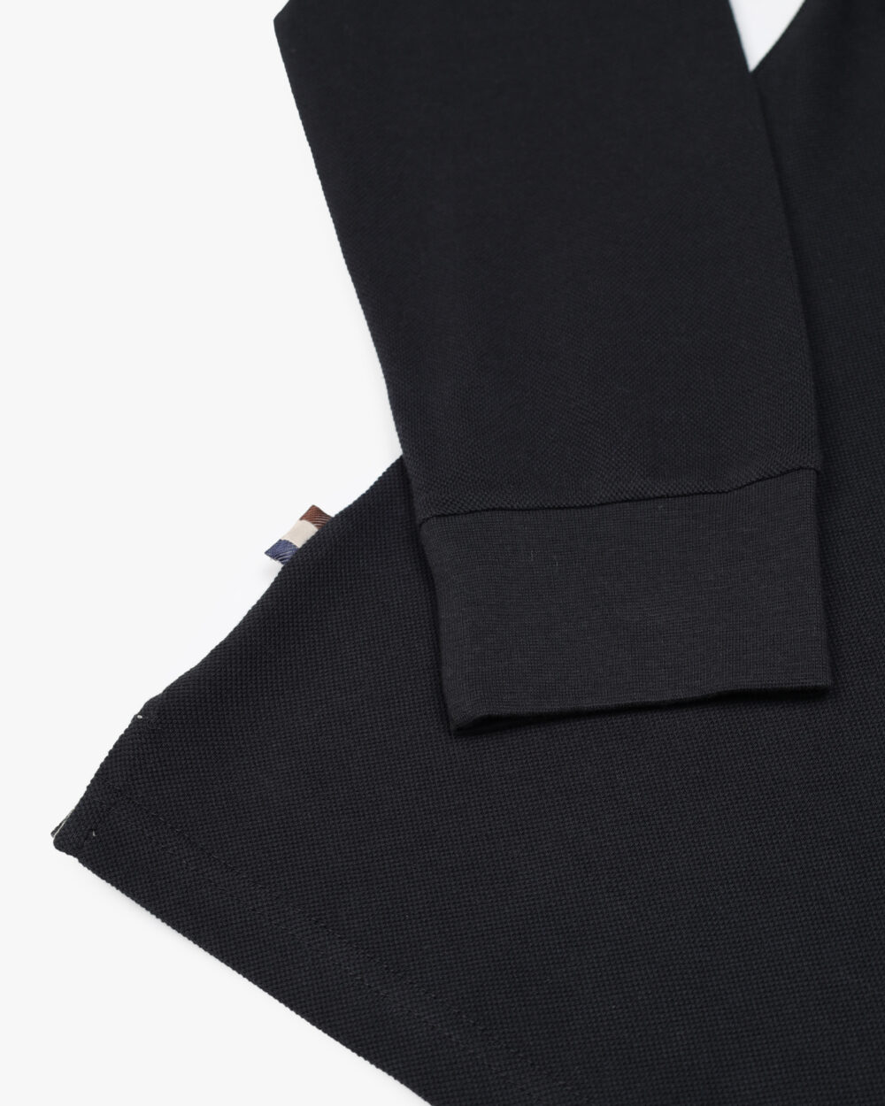 Polo manica lunga Aquascutum Active STRIPES PIQUET POLO L/S Nero - Foto 4