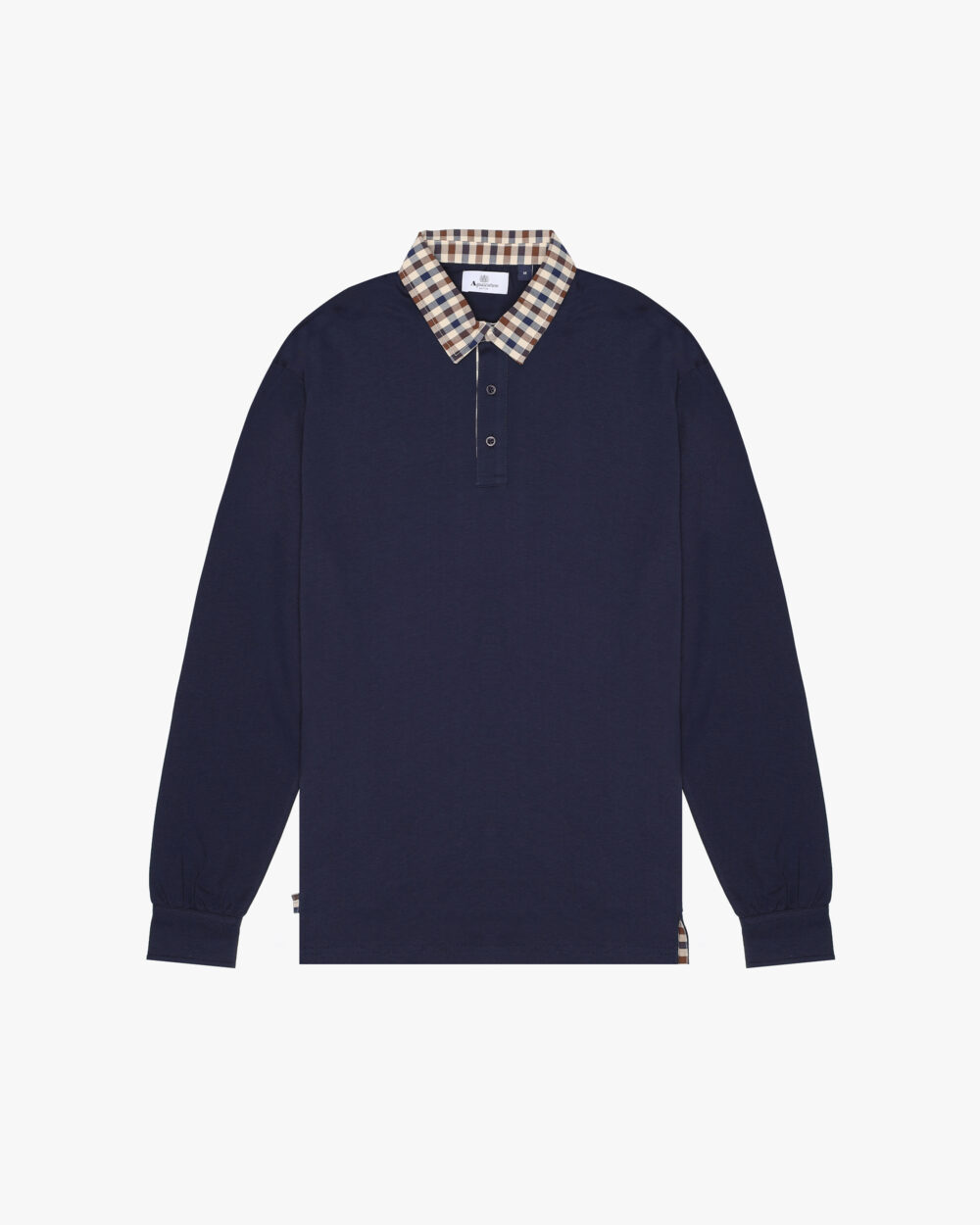 Polo manica lunga Aquascutum Active CLUB CHECK COLLAR POLO L/S Blu - Foto 1