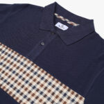 Polo manica lunga Aquascutum Active ICONIC INSERT POLO L/S Blu - Foto 2