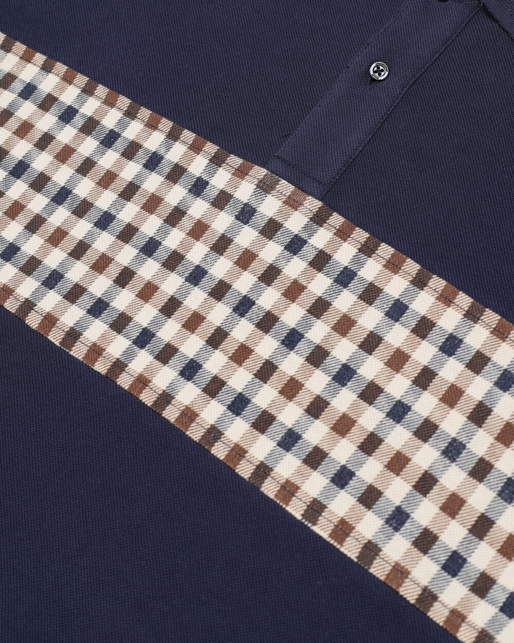 Polo manica lunga Aquascutum Active ICONIC INSERT POLO L/S Blu - Foto 4