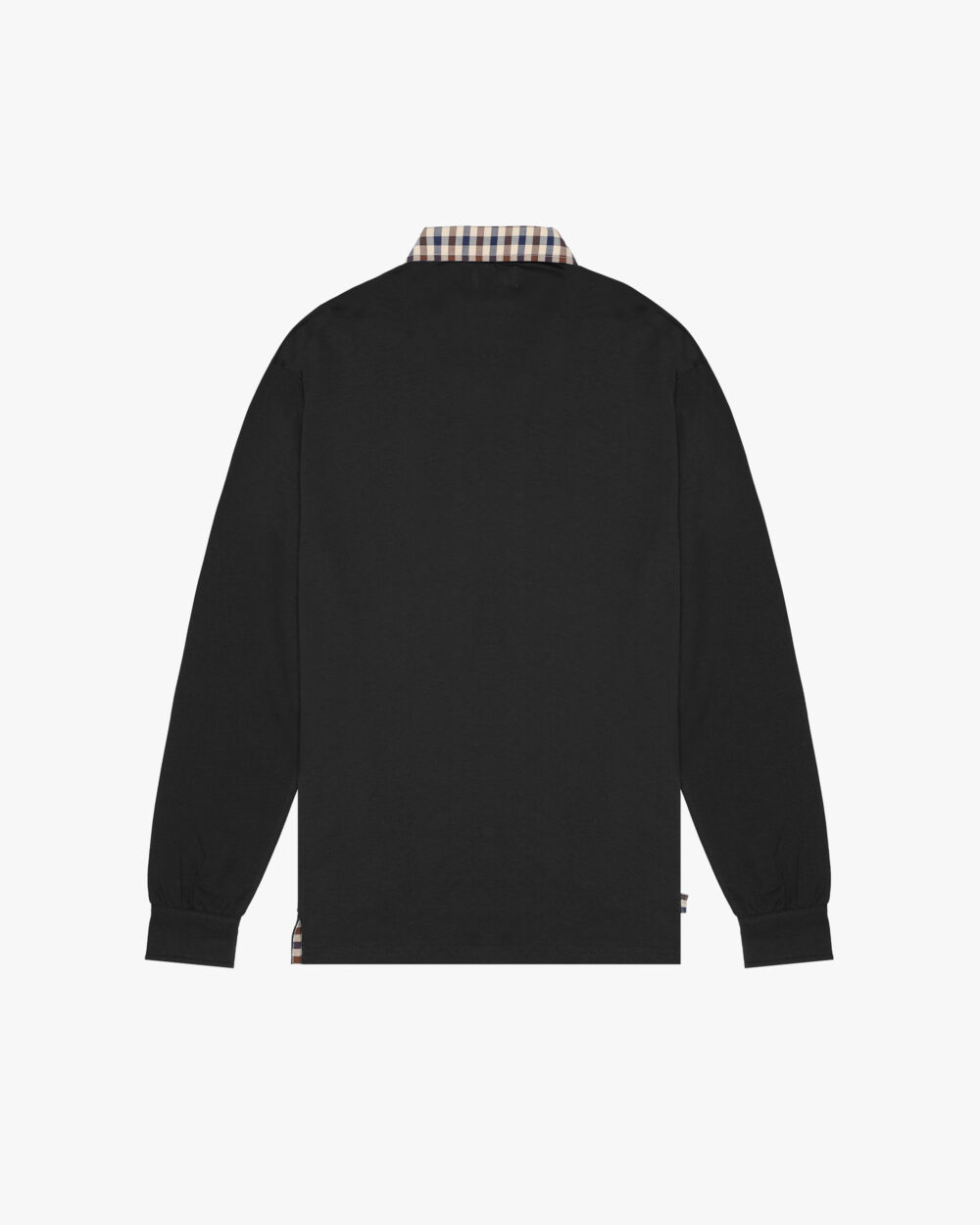 Polo manica lunga Aquascutum Active CLUB CHECK COLLAR POLO L/S Nero - Foto 2