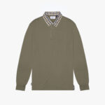 Polo manica lunga Aquascutum Active CLUB CHECK COLLAR POLO L/S Verde Oliva - Foto 1