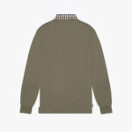 Polo manica lunga Aquascutum Active CLUB CHECK COLLAR POLO L/S Verde Oliva - Foto 2