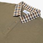 Polo manica lunga Aquascutum Active CLUB CHECK COLLAR POLO L/S Verde Oliva - Foto 3