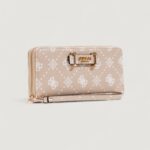 Portafoglio grande Guess SILIA SLG LARGE ZIP AROUND Beige - Foto 2