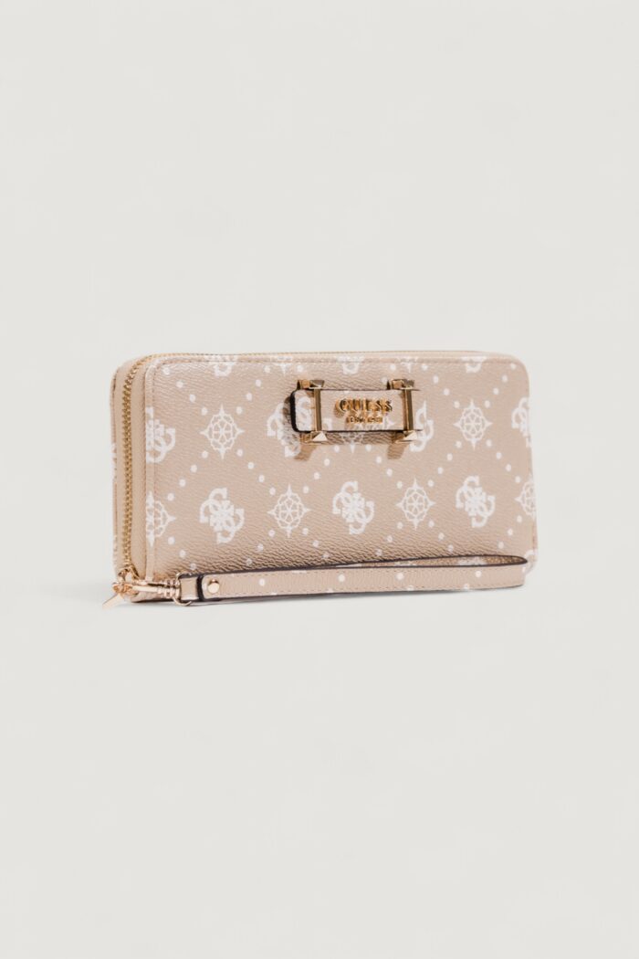 Portafoglio grande Guess SILIA SLG LARGE ZIP AROUND Beige