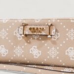 Portafoglio grande Guess SILIA SLG LARGE ZIP AROUND Beige - Foto 3
