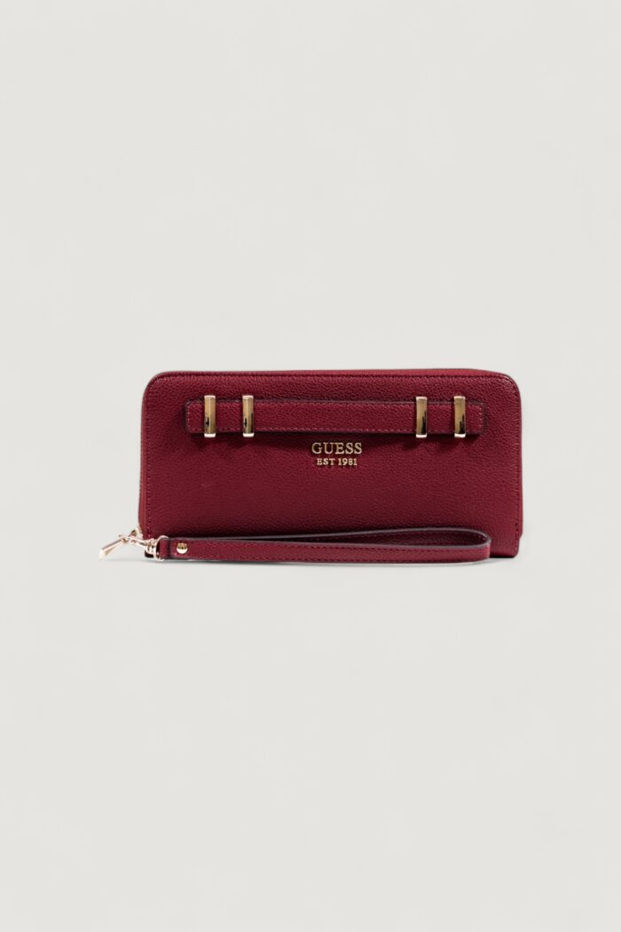 Portafoglio grande Guess GREGORIA SLG LARGE ZIP AROUND Rosso