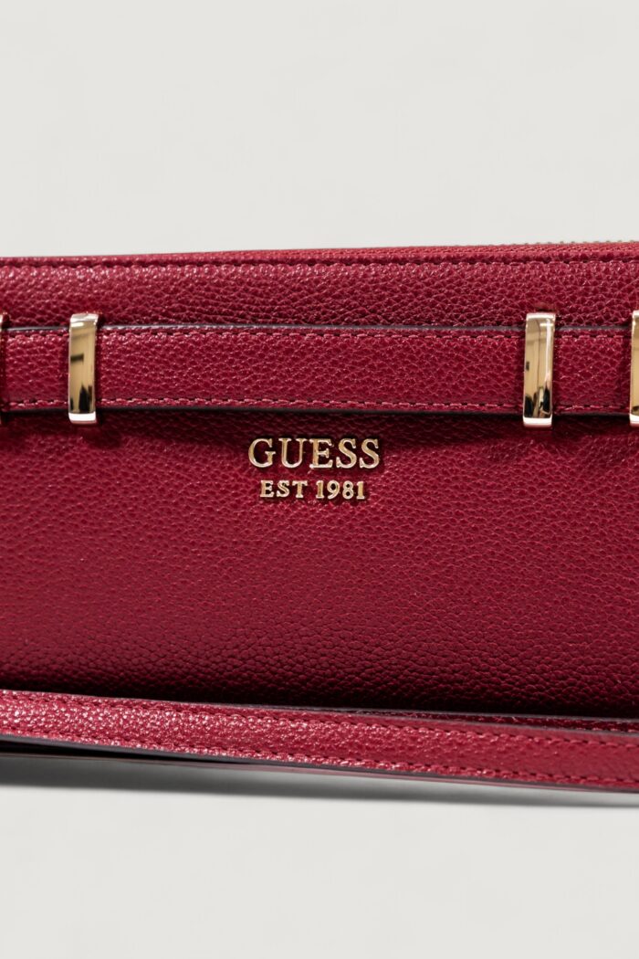 Portafoglio grande Guess GREGORIA SLG LARGE ZIP AROUND Rosso