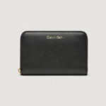 Portafoglio medio Calvin Klein FOIL LOGO MEDIUM ZIP AROUND Nero - Foto 1