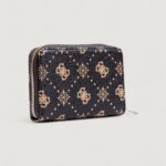 Portafoglio medio Guess SILIA SLG MEDIUM ZIP AROUND Caffe' - Foto 4