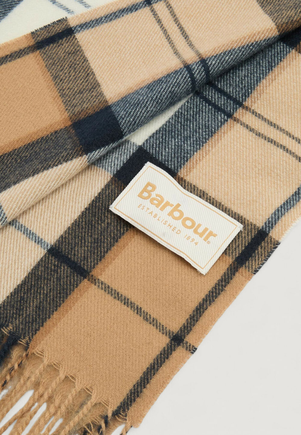 Sciarpa Barbour STANWAY TARTAN WRAP Beige - Foto 3