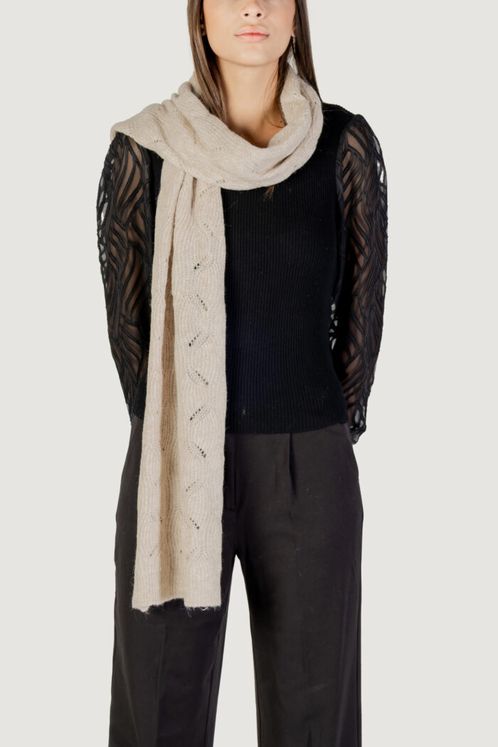 Sciarpa Only ONLAURORA STRUCTURED KNIT SCARF CC Beige