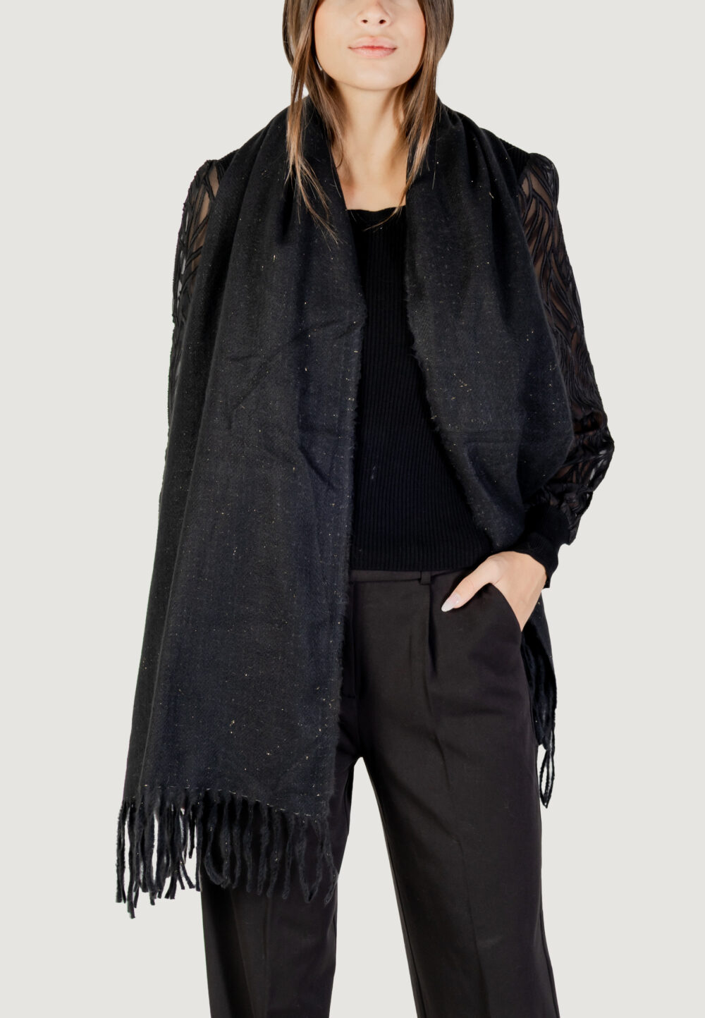 Sciarpa Only ONLLAURA GLITTER SCARF CC Nero - Foto 1