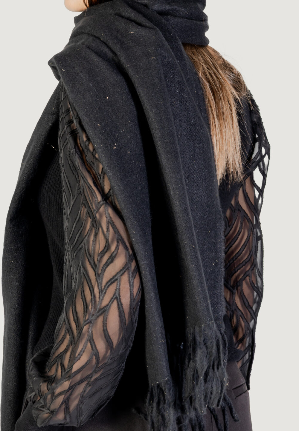 Sciarpa Only ONLLAURA GLITTER SCARF CC Nero - Foto 3