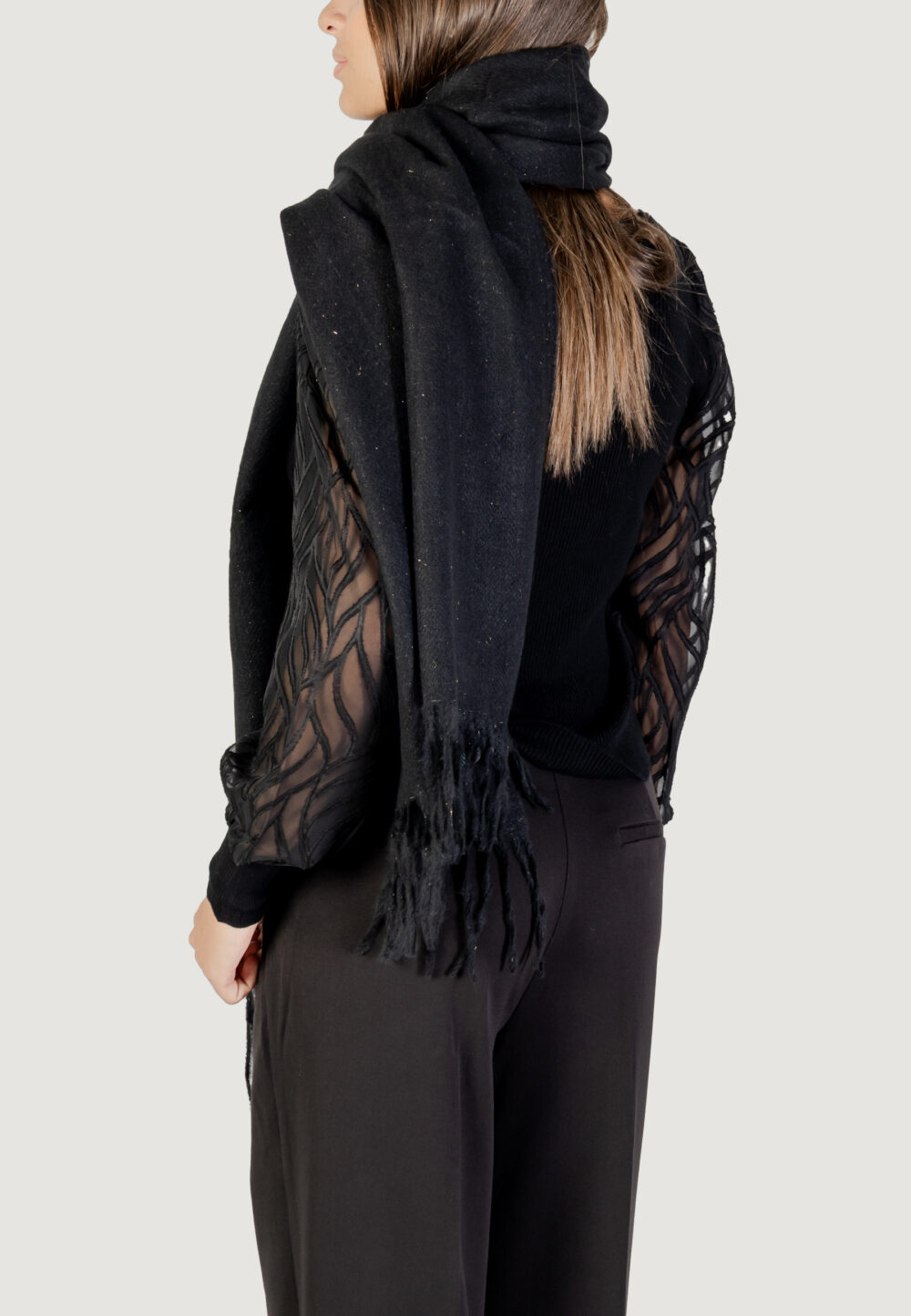Sciarpa Only ONLLAURA GLITTER SCARF CC Nero - Foto 4