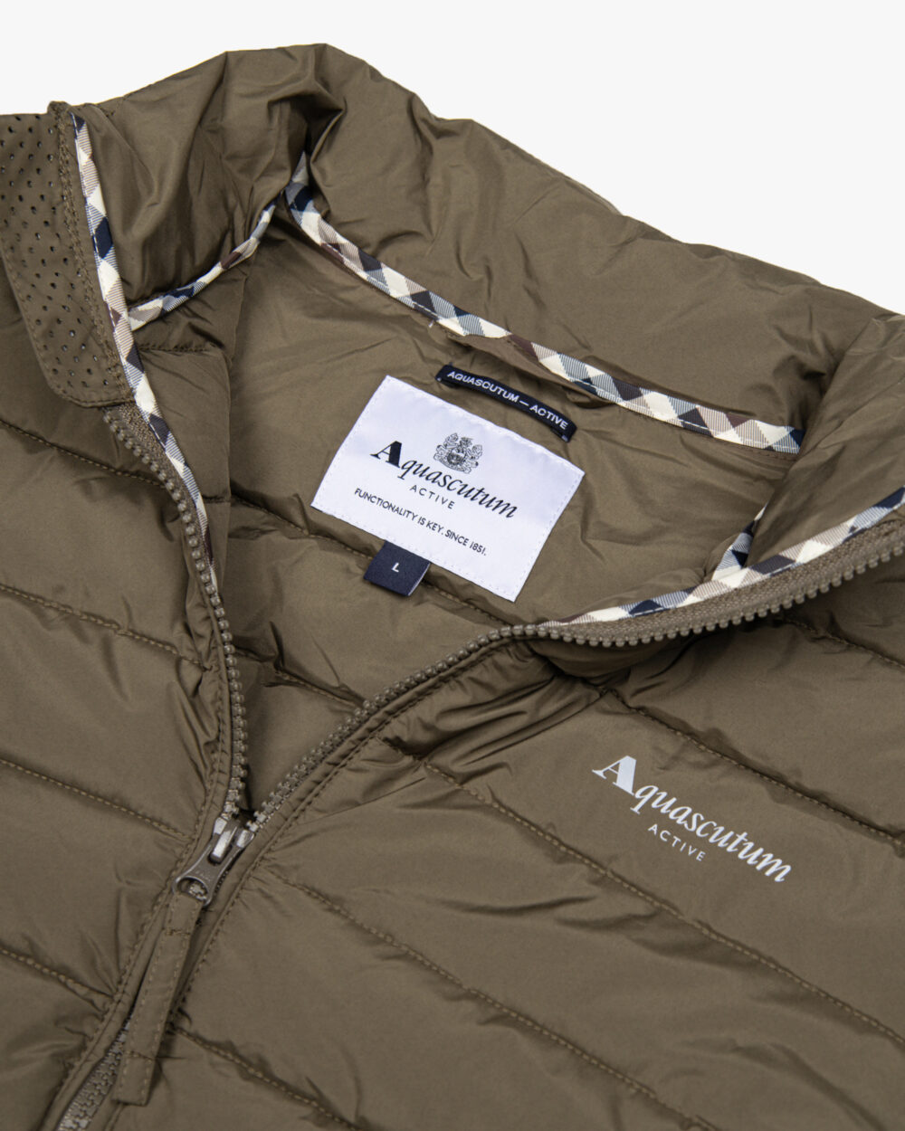 Giubbotto Aquascutum Active MOCK NECK 100gsm Verde Oliva - Foto 3