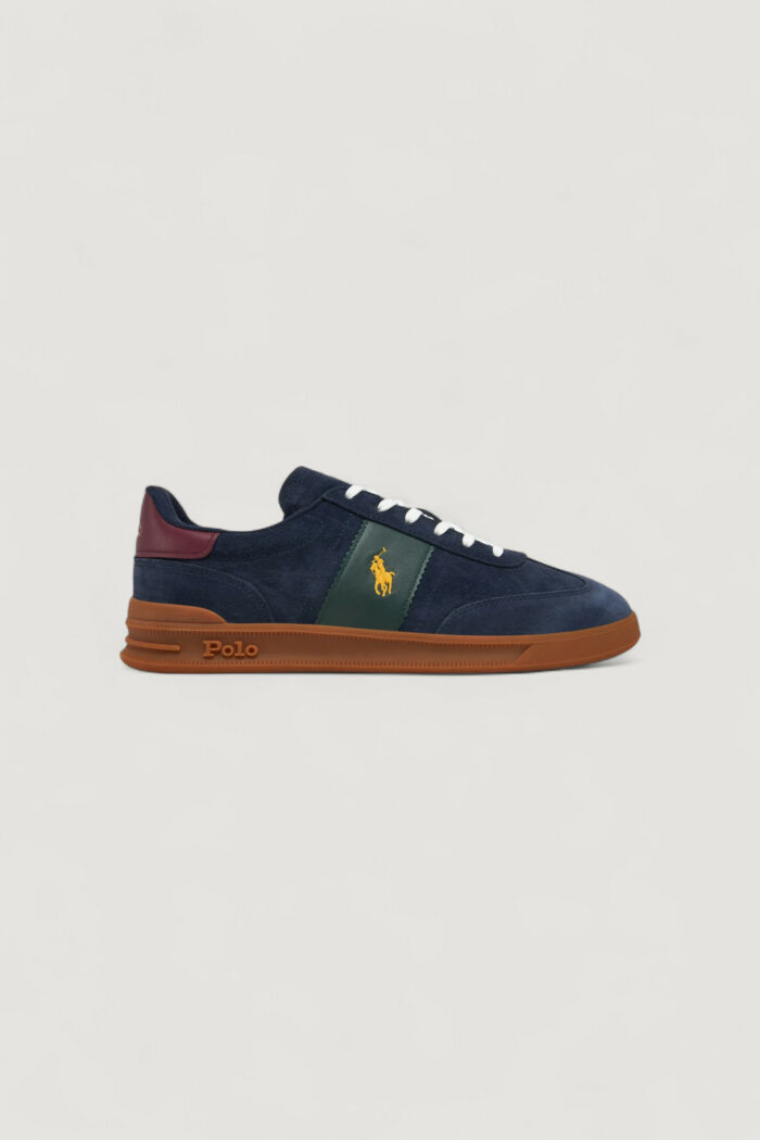 Sneakers Ralph Lauren HRT AERA PP-SNEAKERS-LOW TOP LACE Blu
