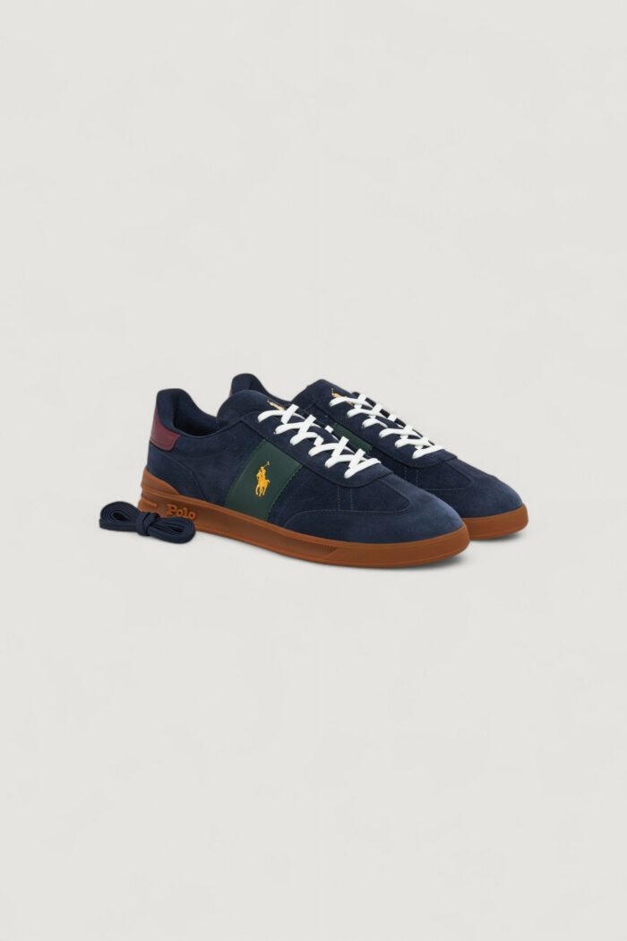 Sneakers Ralph Lauren HRT AERA PP-SNEAKERS-LOW TOP LACE Blu