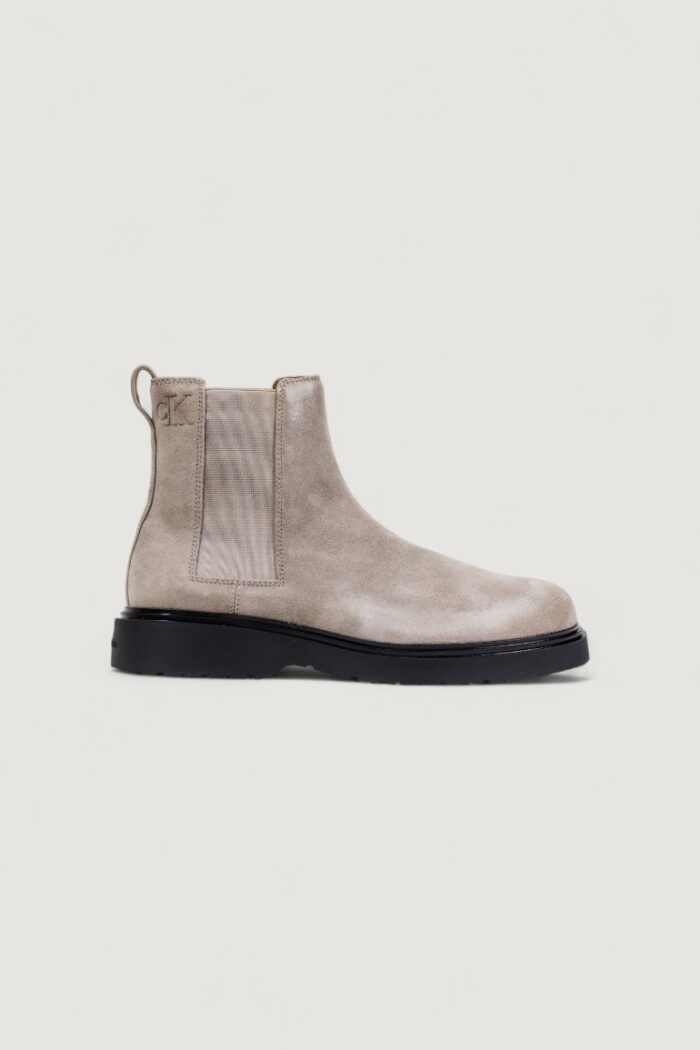 Stivaletti Calvin Klein COMBAT ESS CHELSEA B Grigio Chiaro – YM0YM01372