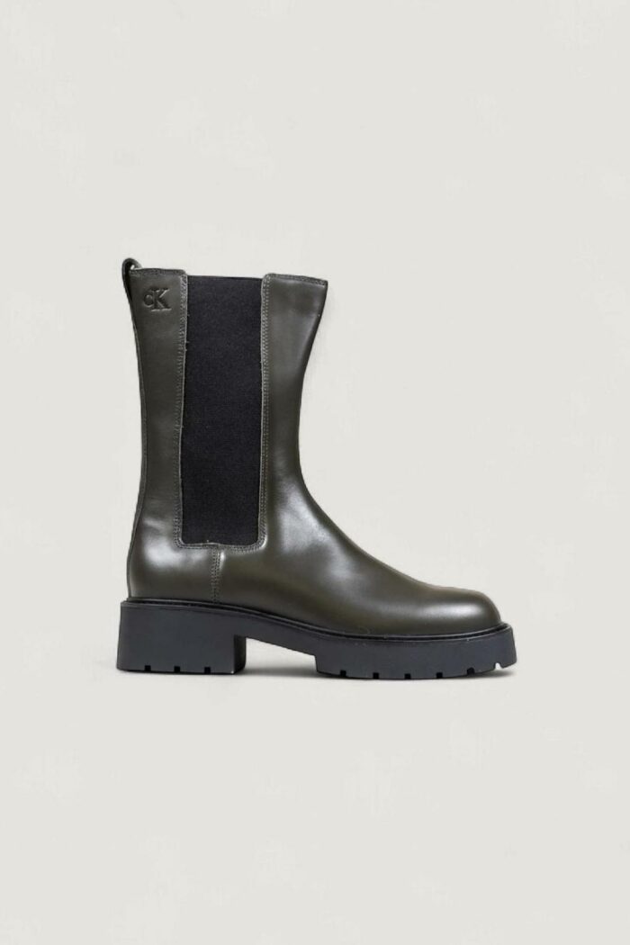 Stivali Calvin Klein CHUNKY HIGH CHELSEA Grigio – YW0YW01909