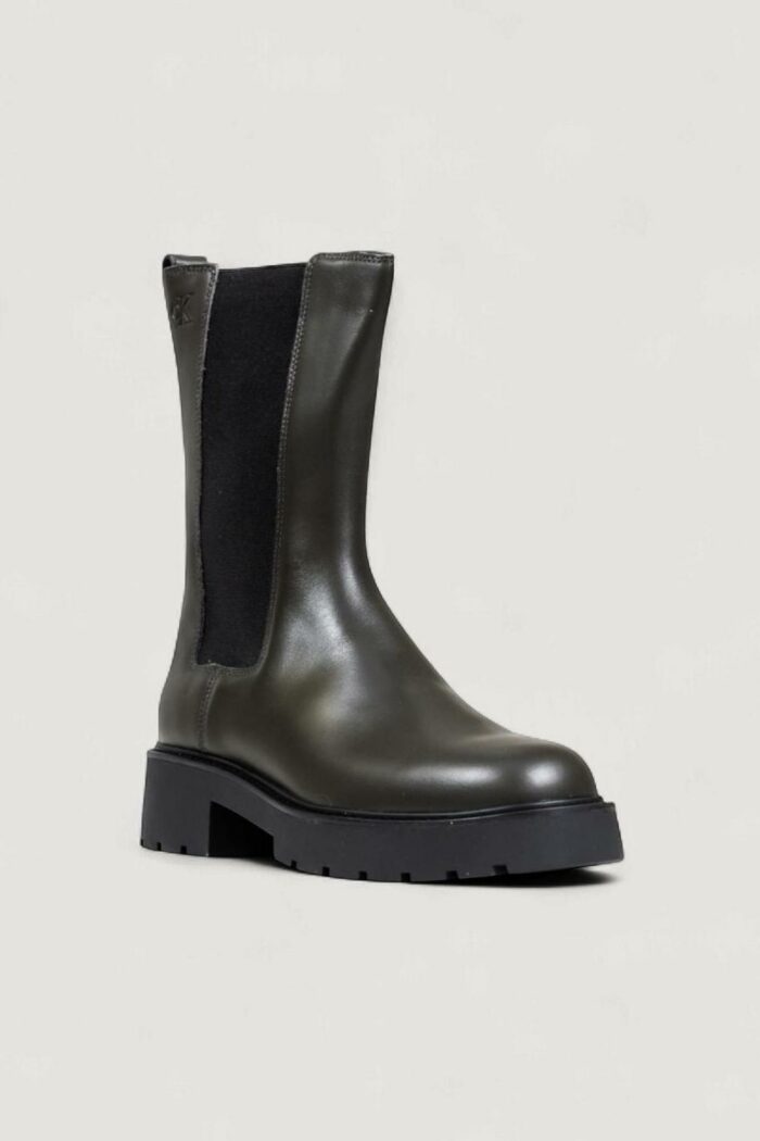 Stivali Calvin Klein CHUNKY HIGH CHELSEA Grigio – YW0YW01909