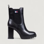 Stivali Tommy Hilfiger Jeans TJW LEATHER HEEL BOO Nero - Foto 1