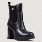 Stivali Tommy Hilfiger Jeans TJW LEATHER HEEL BOO Nero - Foto 2