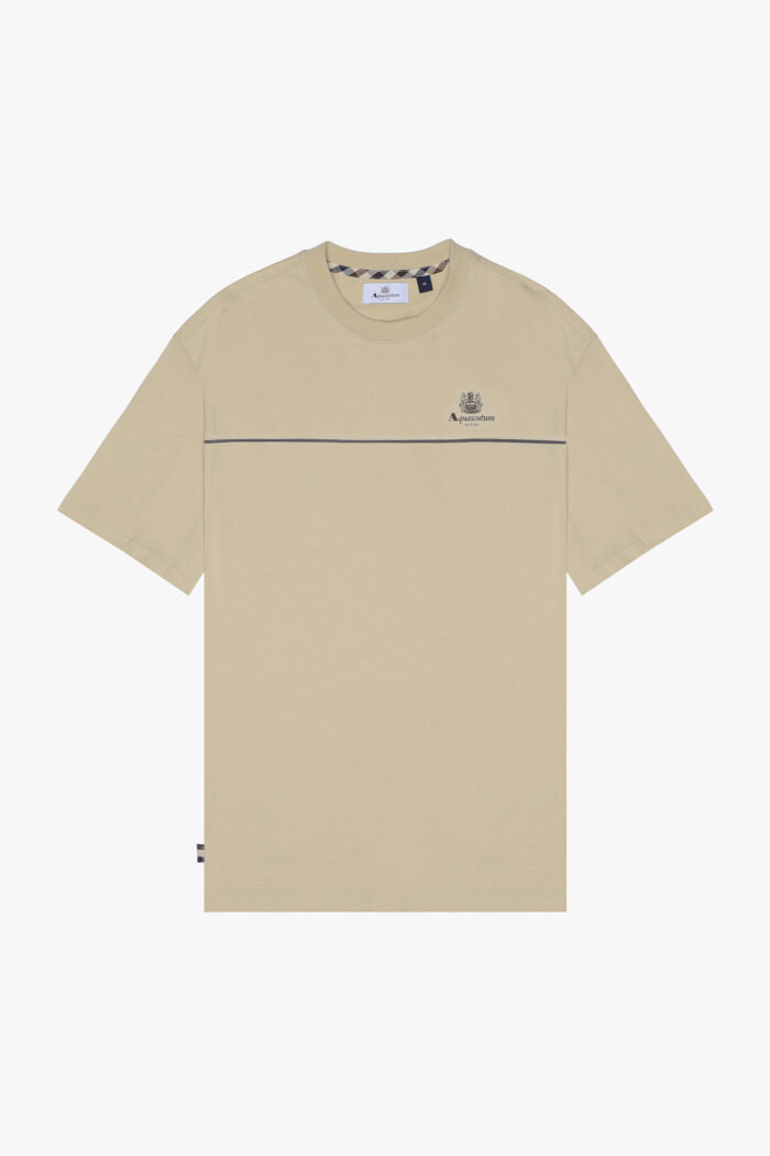 T-shirt Aquascutum Active PIPING LOGO T-SHIRT Beige – AA_A005_TS001