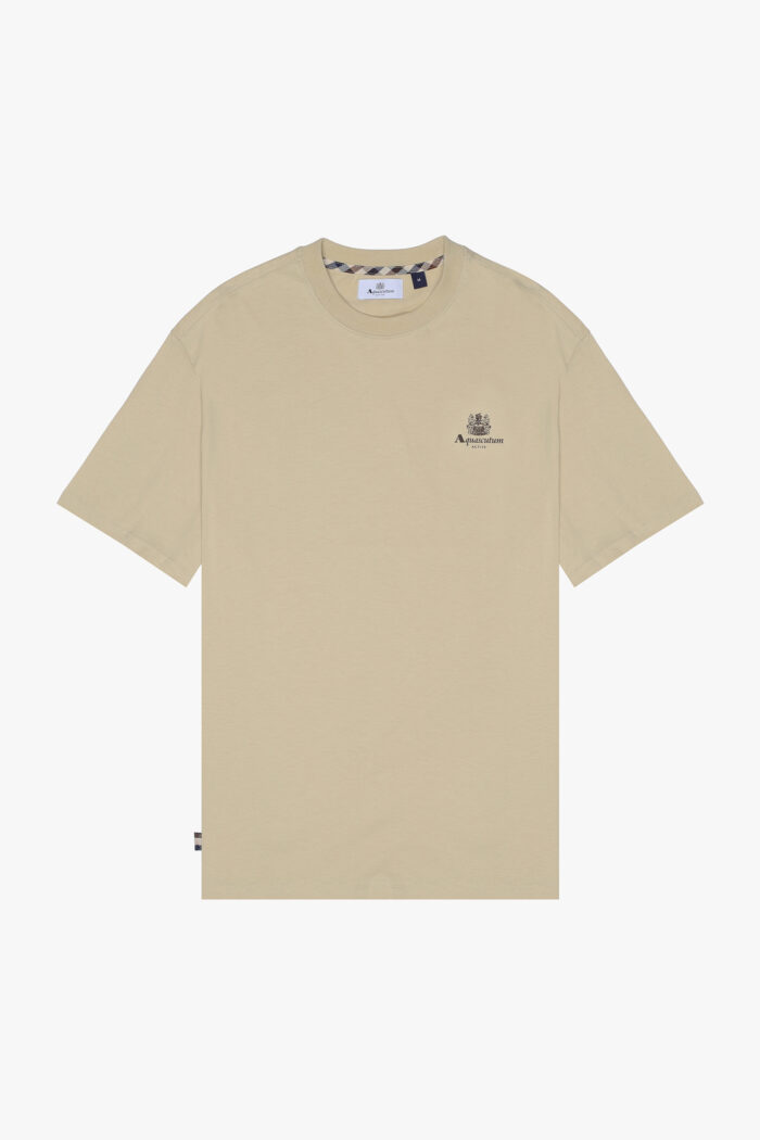 T-shirt Aquascutum Active SMALL LOGO T-SHIRT Beige – AA_ICON_TS006