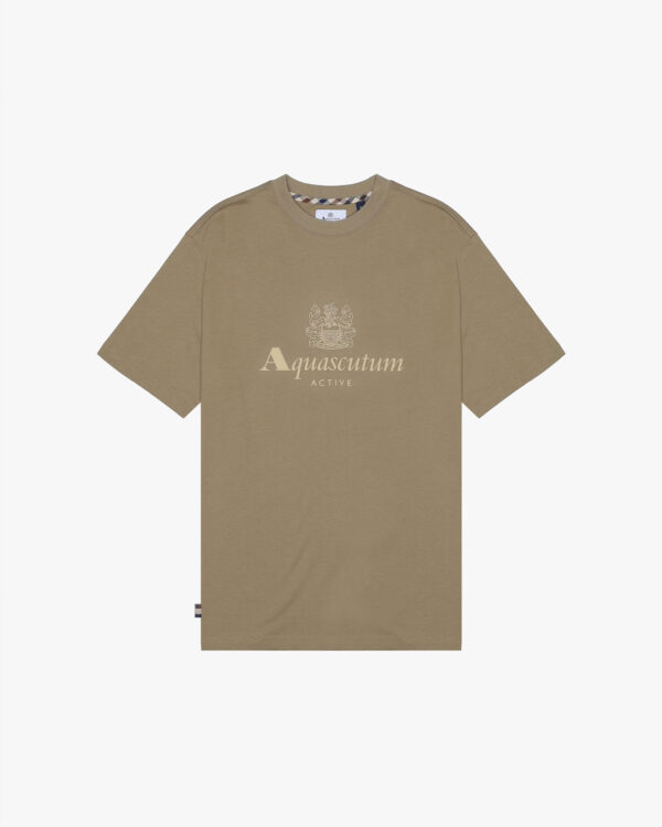 T-shirt Aquascutum Active BIG LOGO T-SHIRT Beige scuro - Foto 1